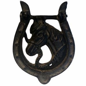 Cast Iron Western Horse Door Knocker